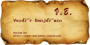 Vezér Benjámin névjegykártya